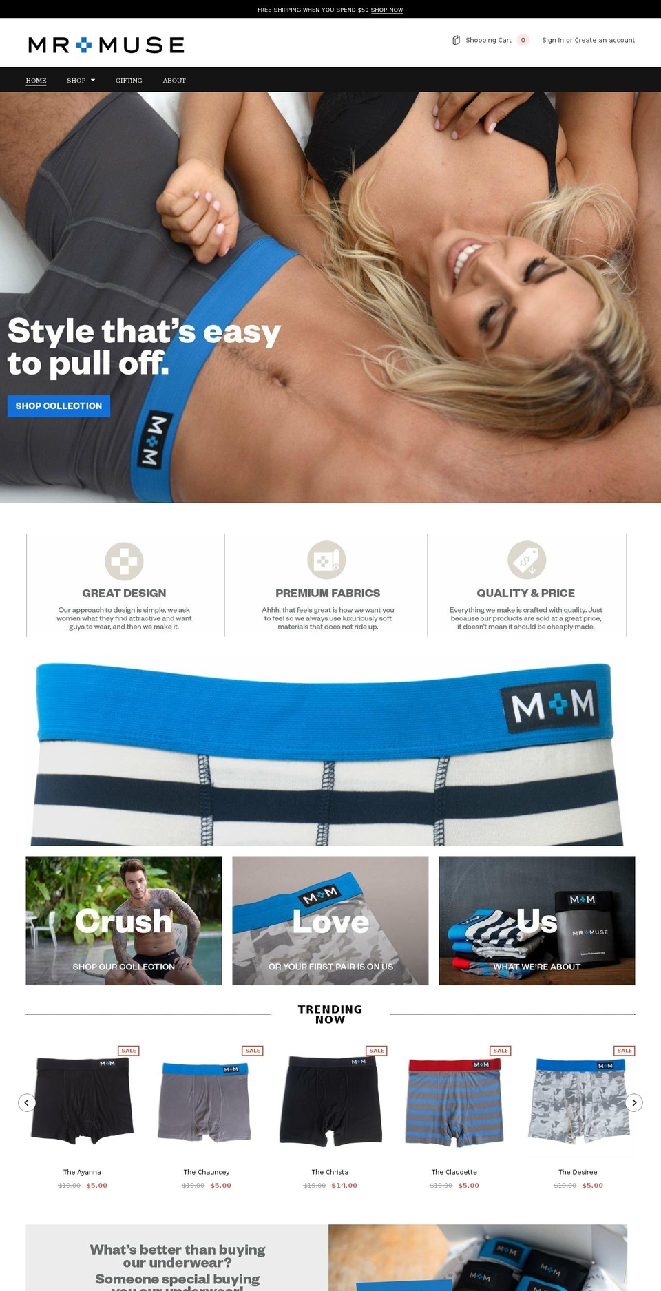 MrandMuse Sep 21 2017 Shopify theme site example mrandmuseunderwear.com