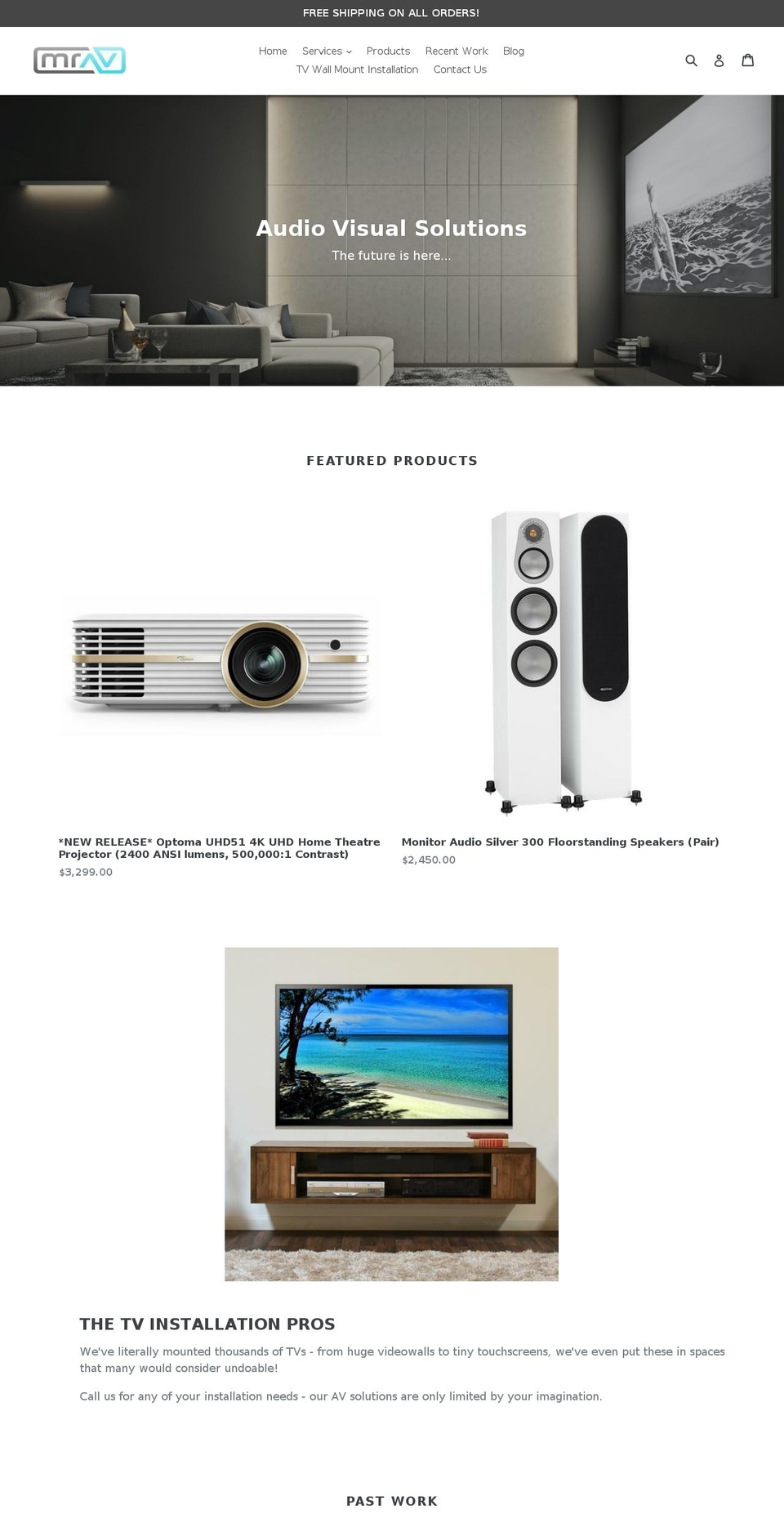 mrav.com.au shopify website screenshot