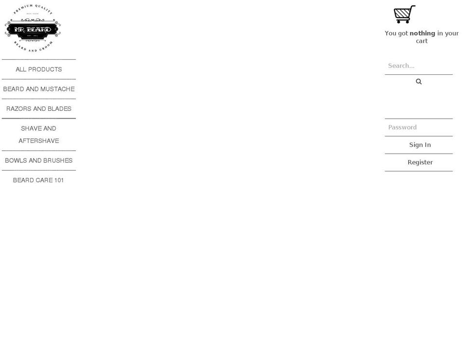 mrbeard.com shopify website screenshot