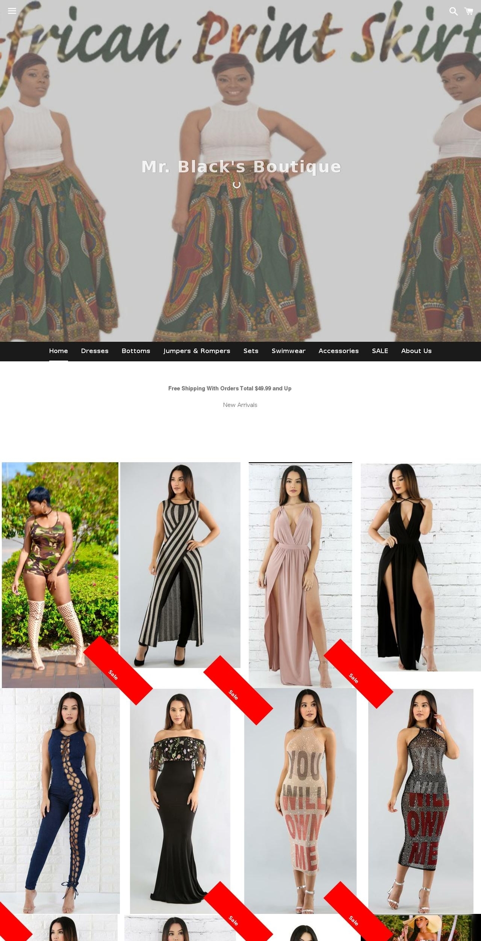 mrblacksboutique.com shopify website screenshot