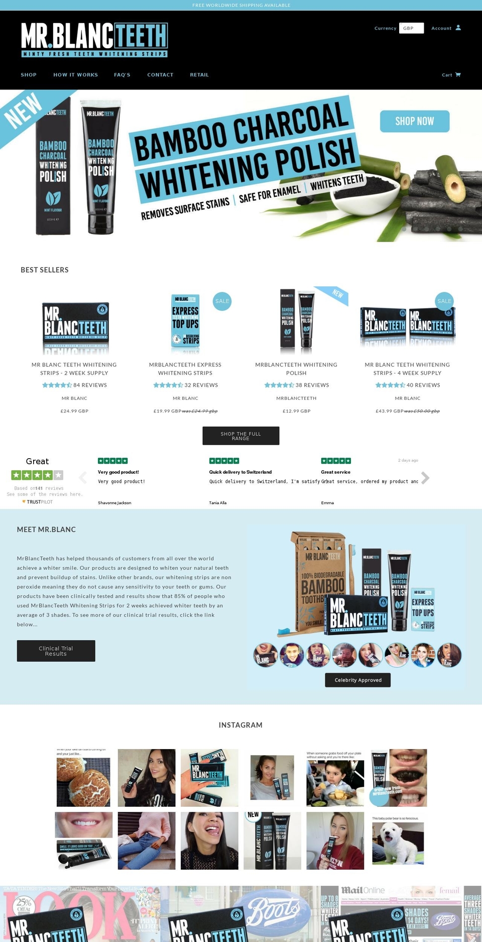 mrblanc.com shopify website screenshot