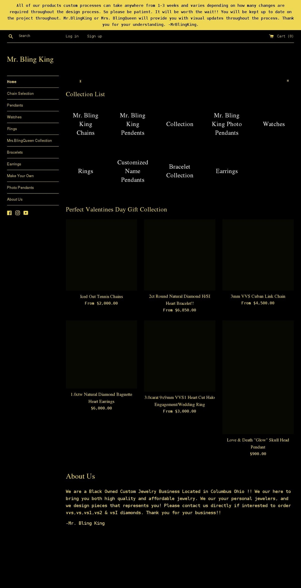 mrblingkingg.com shopify website screenshot