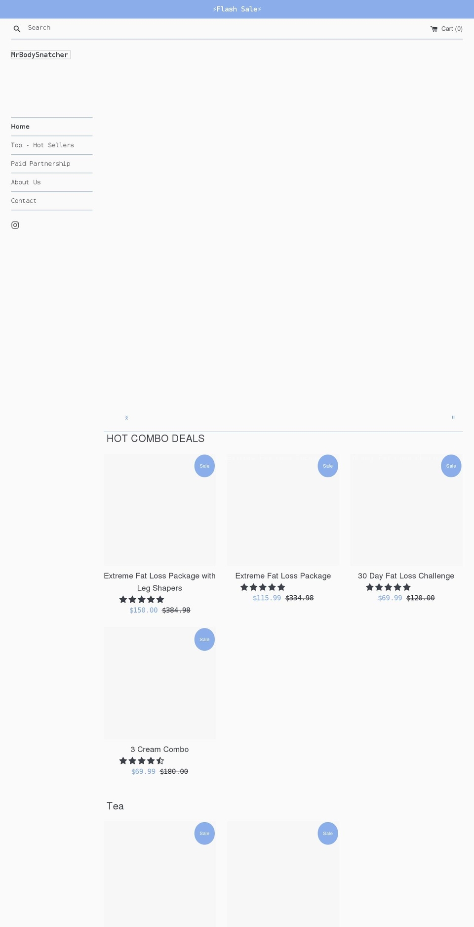 mrbodysnatcher.com shopify website screenshot