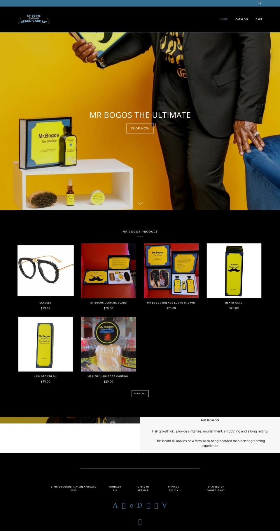 mrbogosultimatebeardcare.com shopify website screenshot