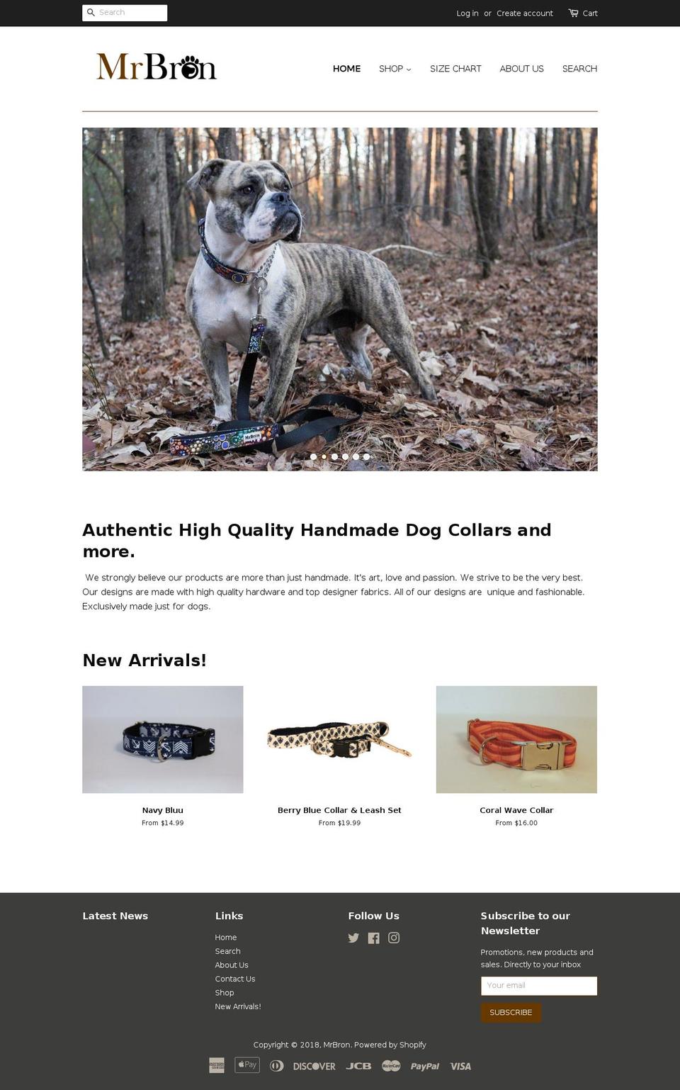 mrbron.com shopify website screenshot