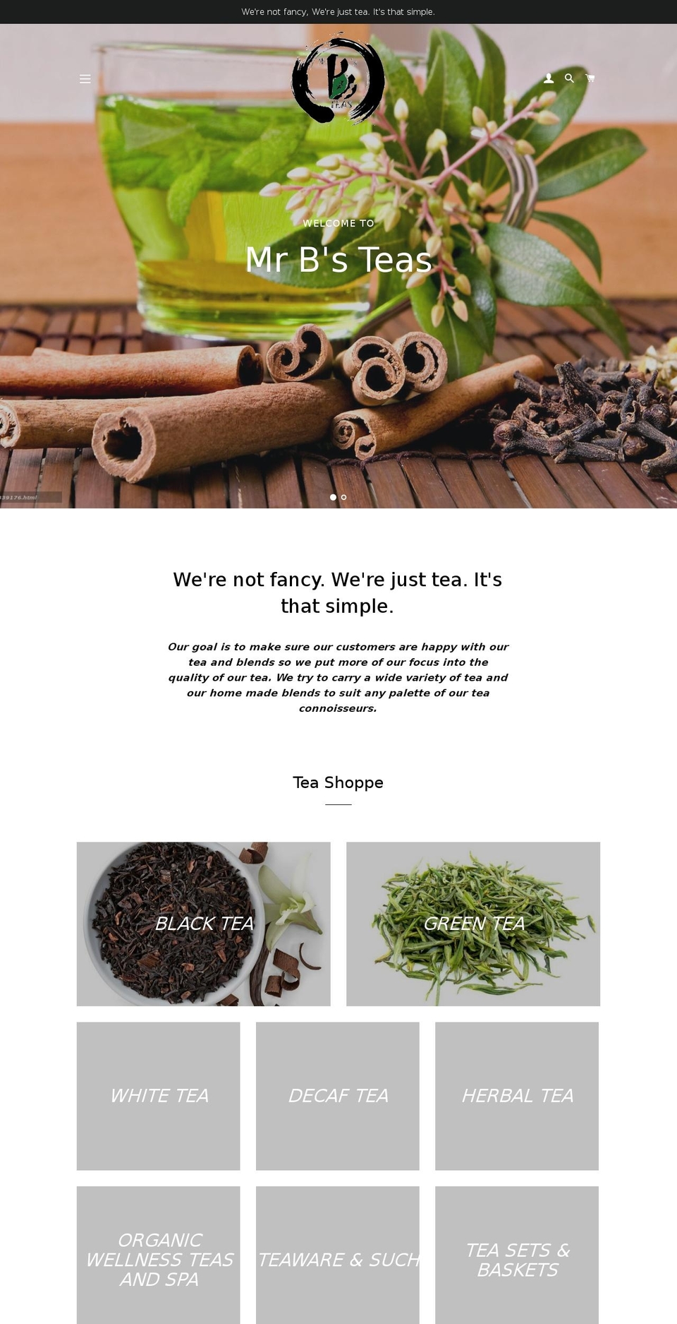 mrbsteas.com shopify website screenshot