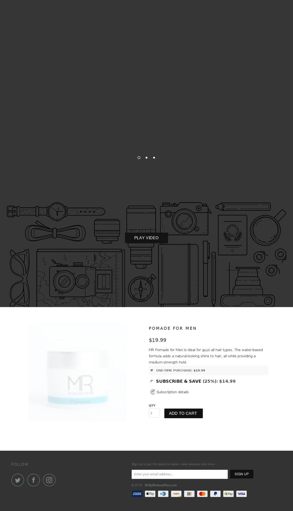 mrbymelissariso.com — Shopify storefront screenshot