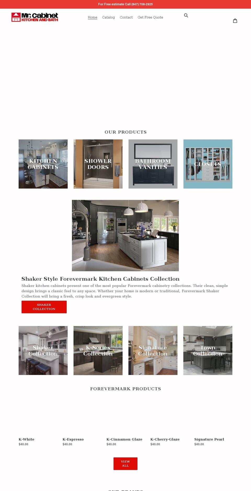 mrcabinet1.net shopify website screenshot