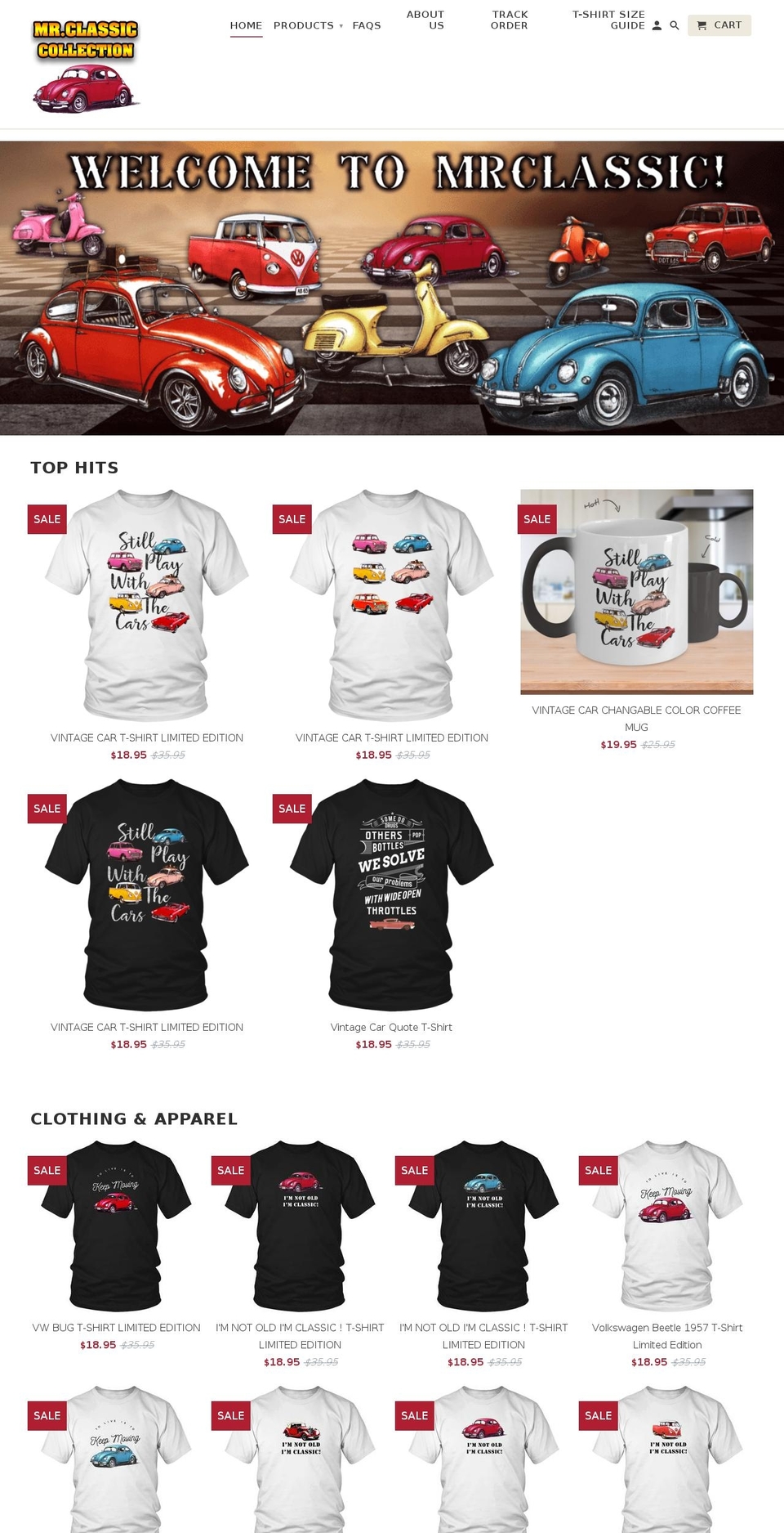 mrclassic.net shopify website screenshot