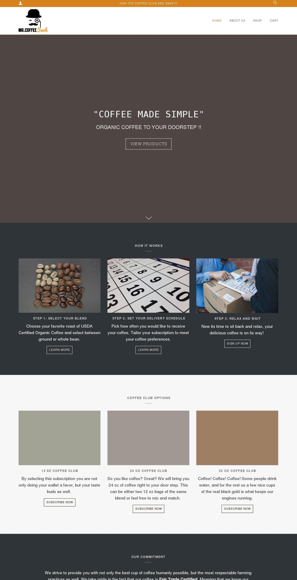 mrcoffeesnob.com shopify website screenshot