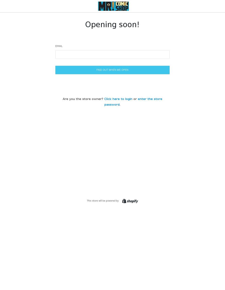 mrcomicshop.com — Shopify store on .com