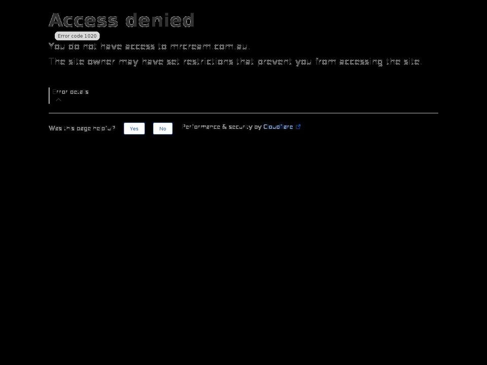 mrcream.com.au shopify website screenshot