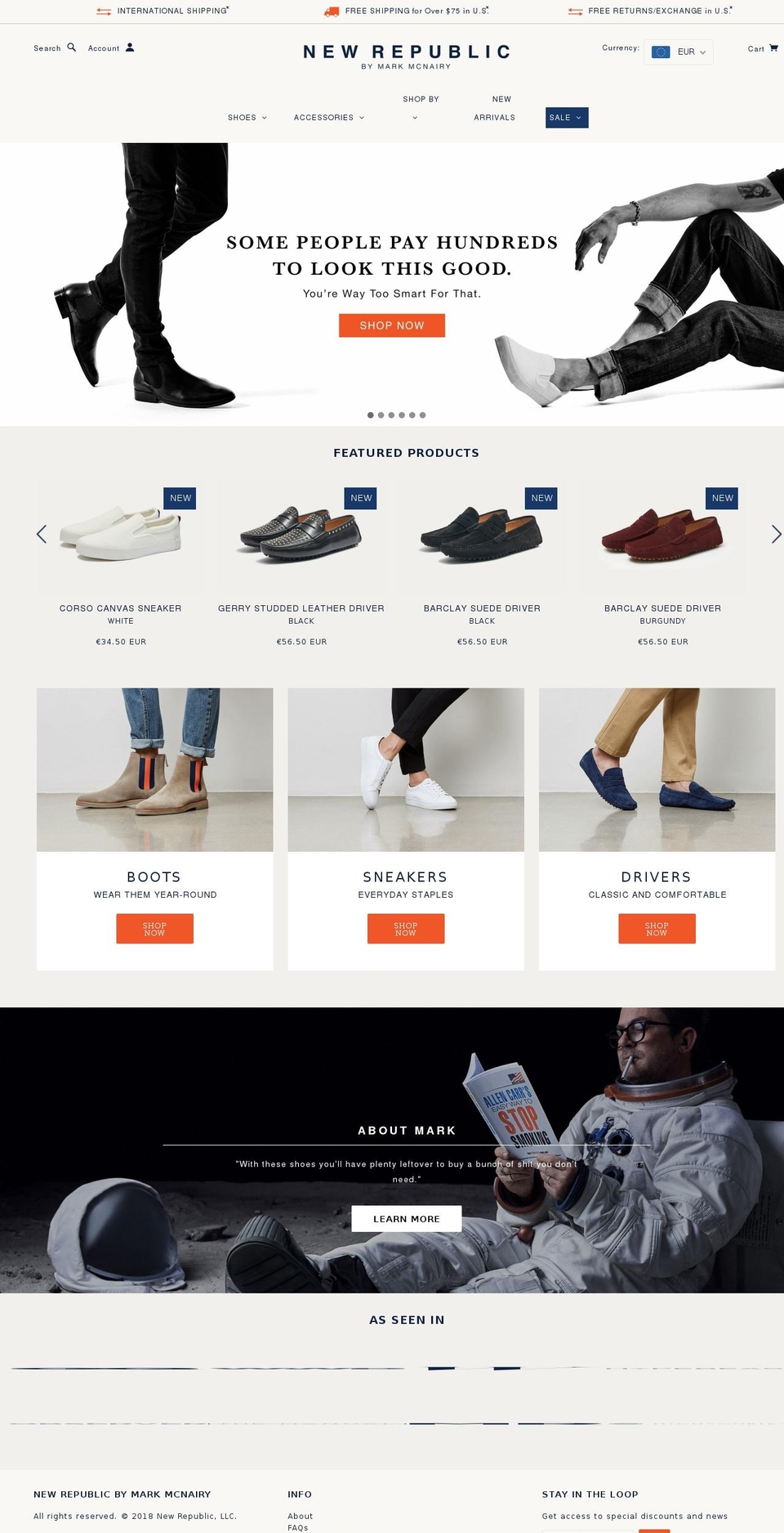 New Republic [Plus] Checkout Shipping Message Shopify theme site example mrdean.com