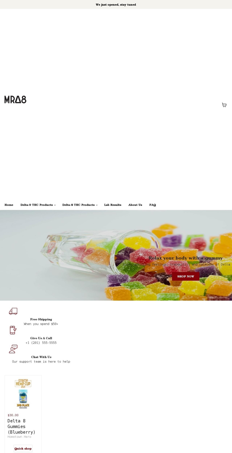 mrdelta8.com shopify website screenshot