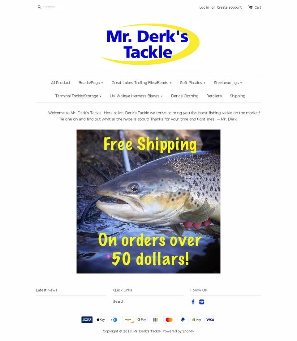 mrderkstackle.com shopify website screenshot