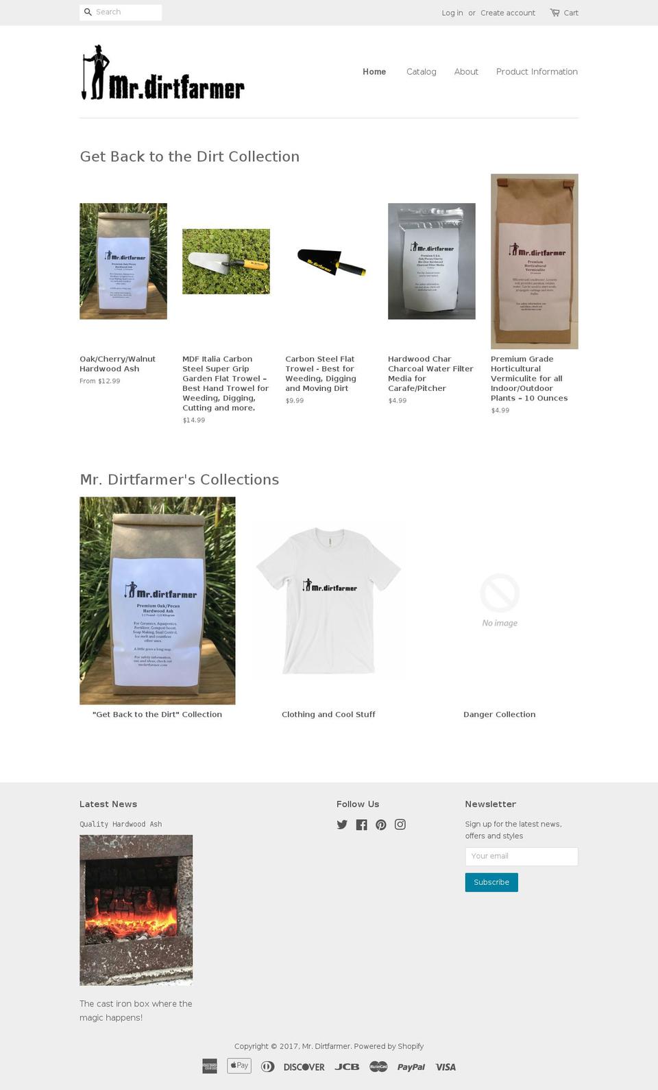 mrdirtfarmer.com shopify website screenshot