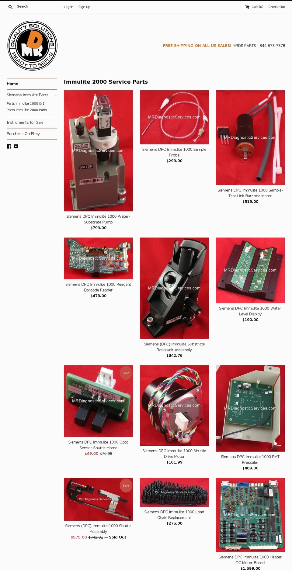 mrdsparts.com — Shopify storefront screenshot