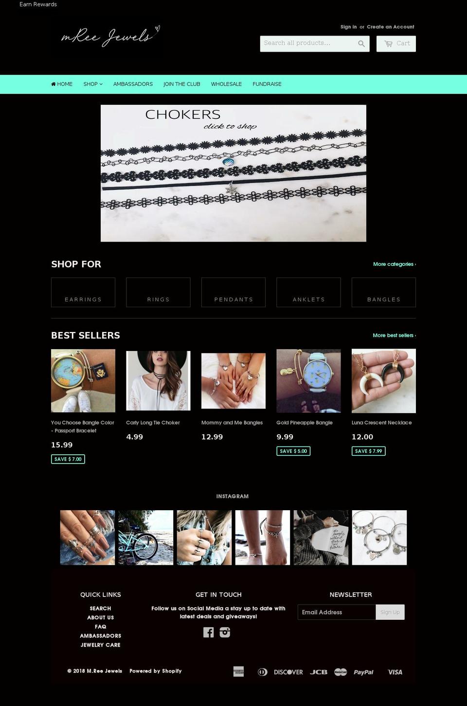 mreejewels.com shopify website screenshot