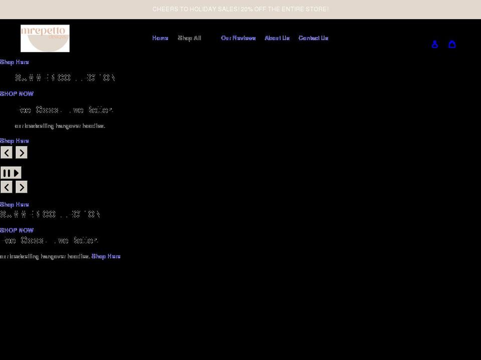 mrepettodesigns.com shopify website screenshot