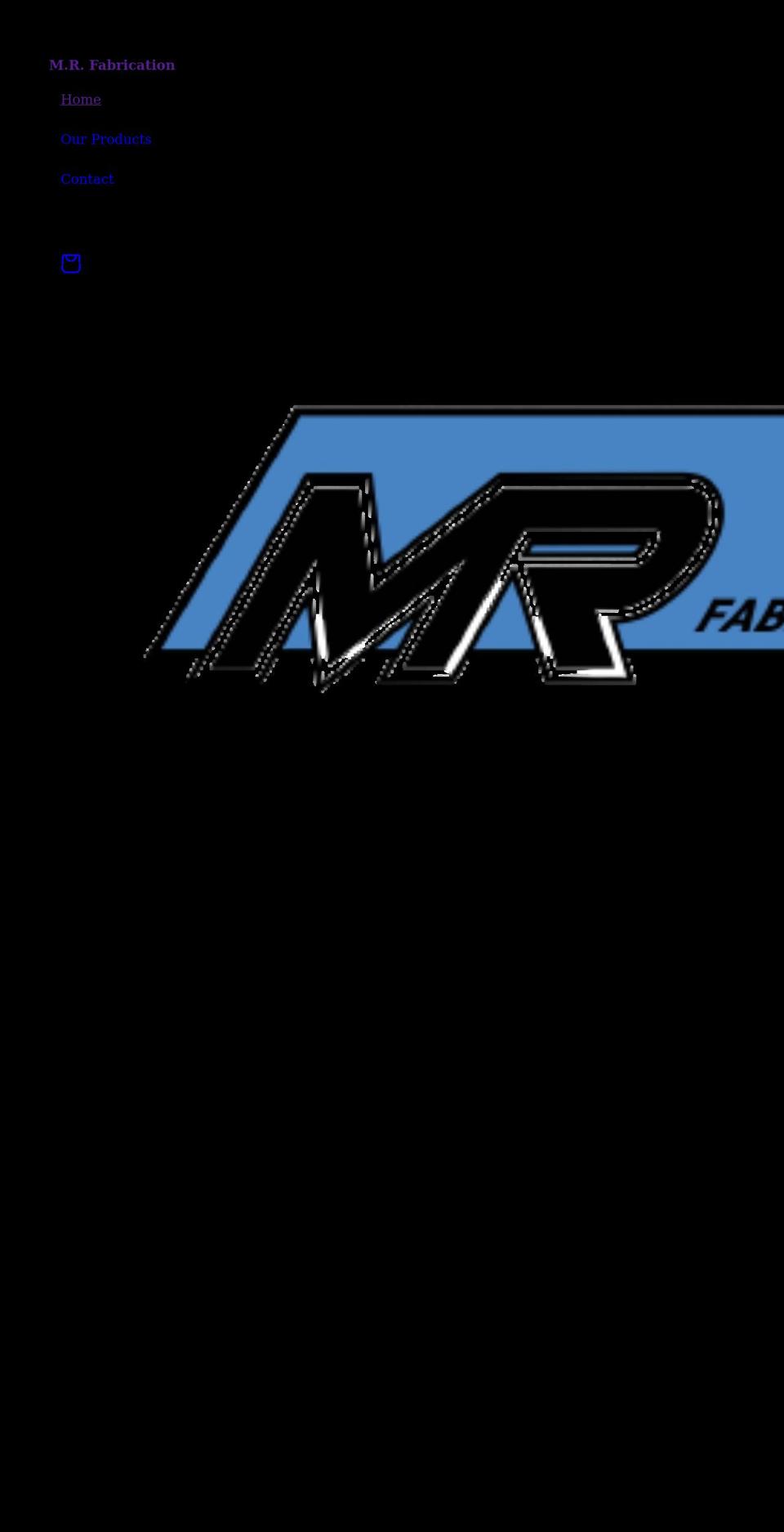 mrfabrication.com shopify website screenshot