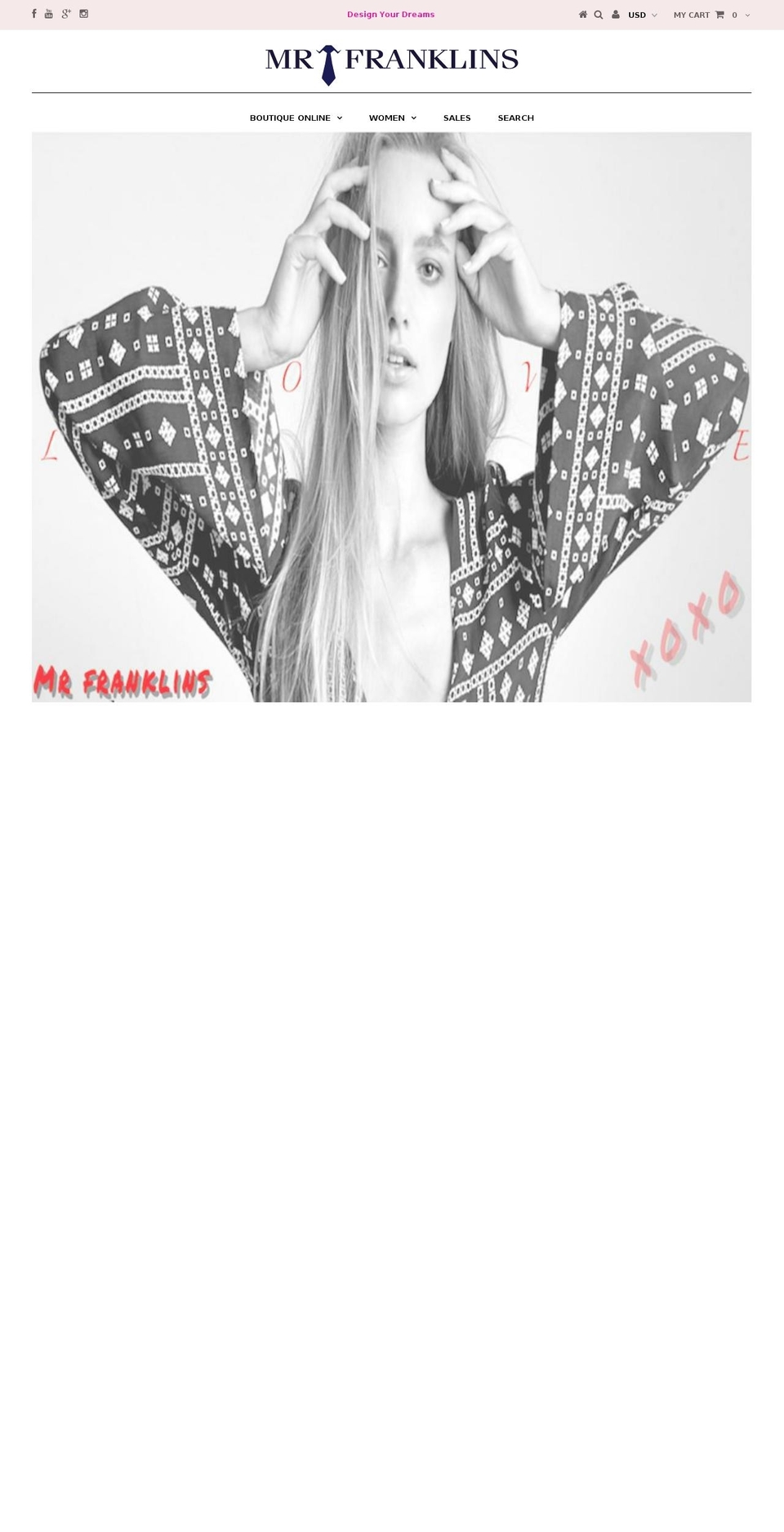 mrfranklins.com shopify website screenshot