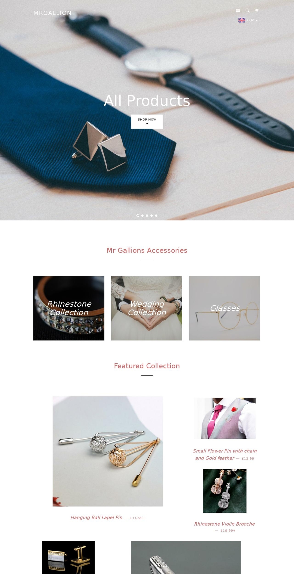 mrgallion.com — Shopify storefront screenshot