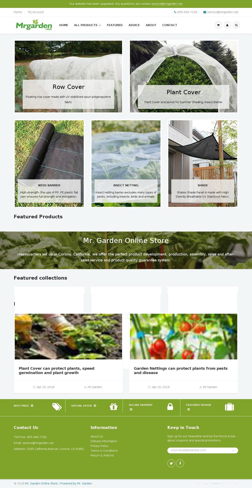 mrgarden.net shopify website screenshot