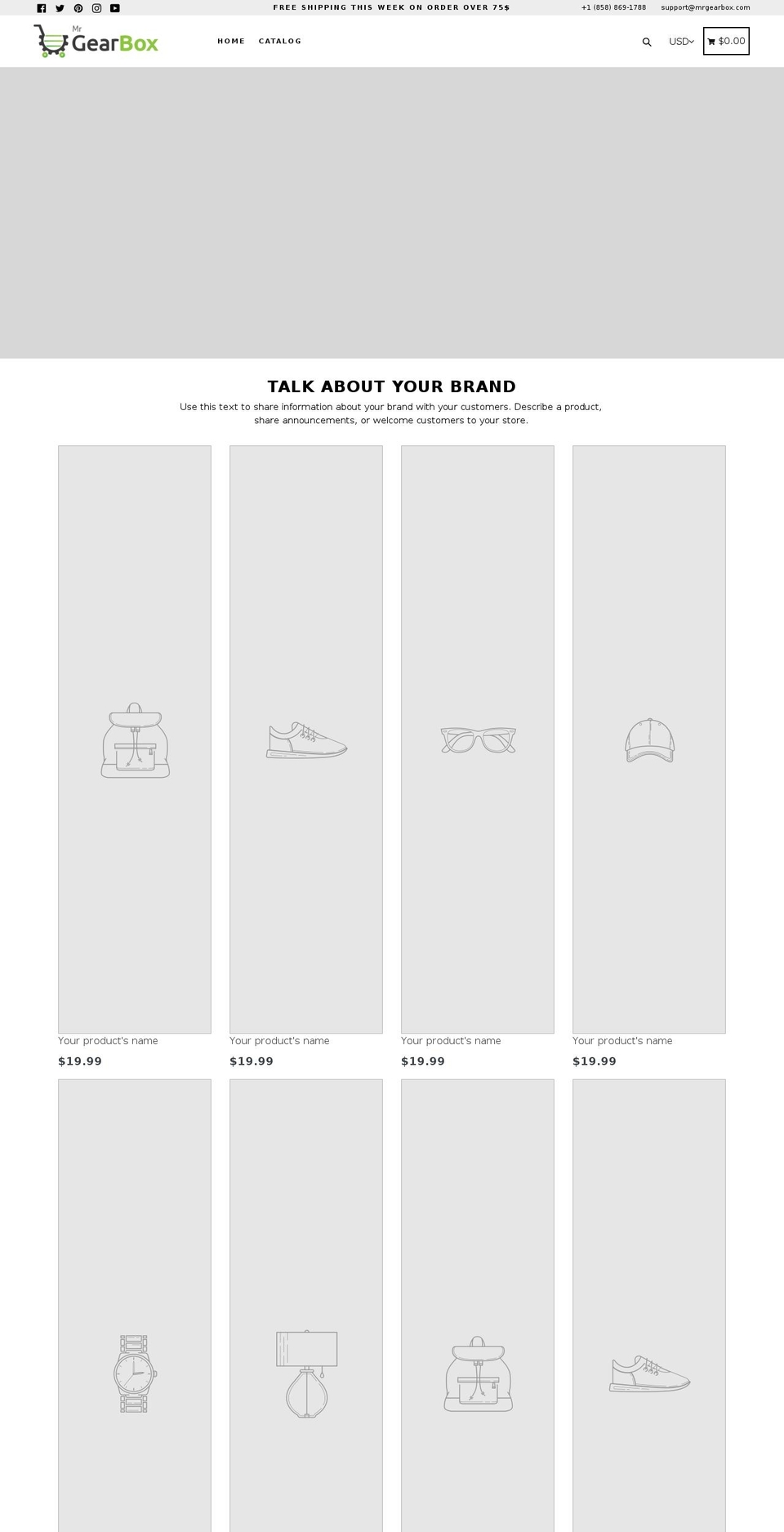 mrgearbox.com — Shopify storefront screenshot