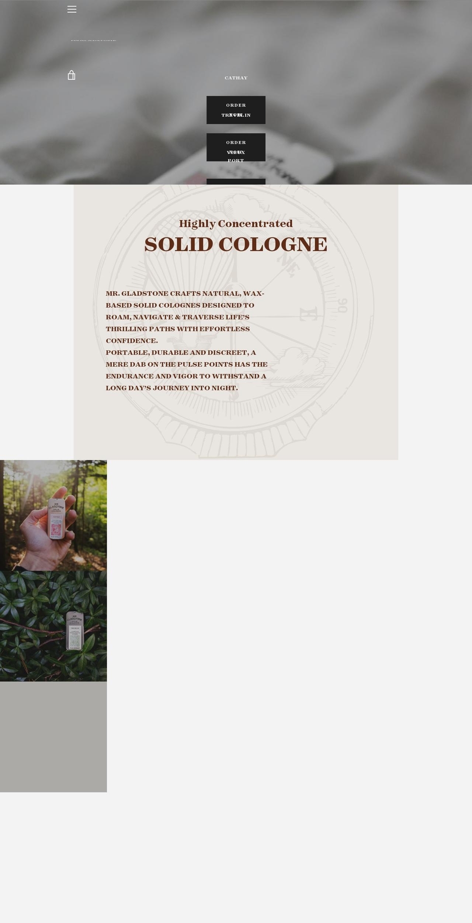 mrgladstone.com — Shopify storefront screenshot