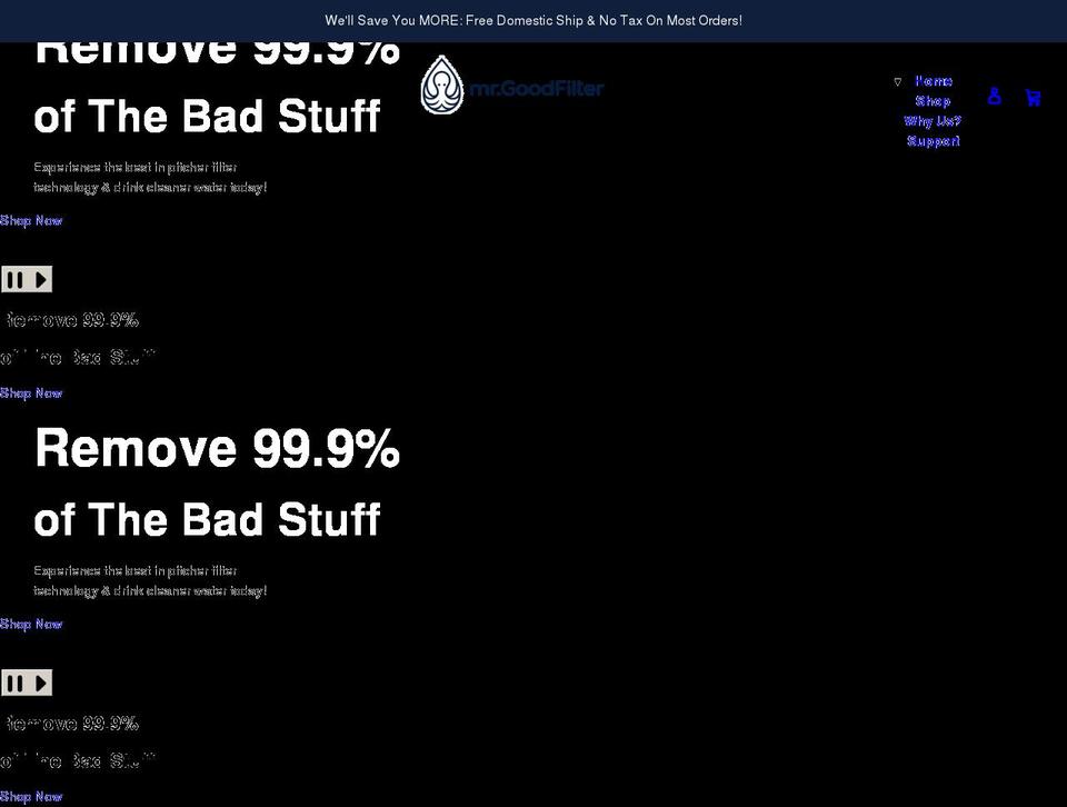 Work Apolo Shopify theme site example mrgoodfilter.com