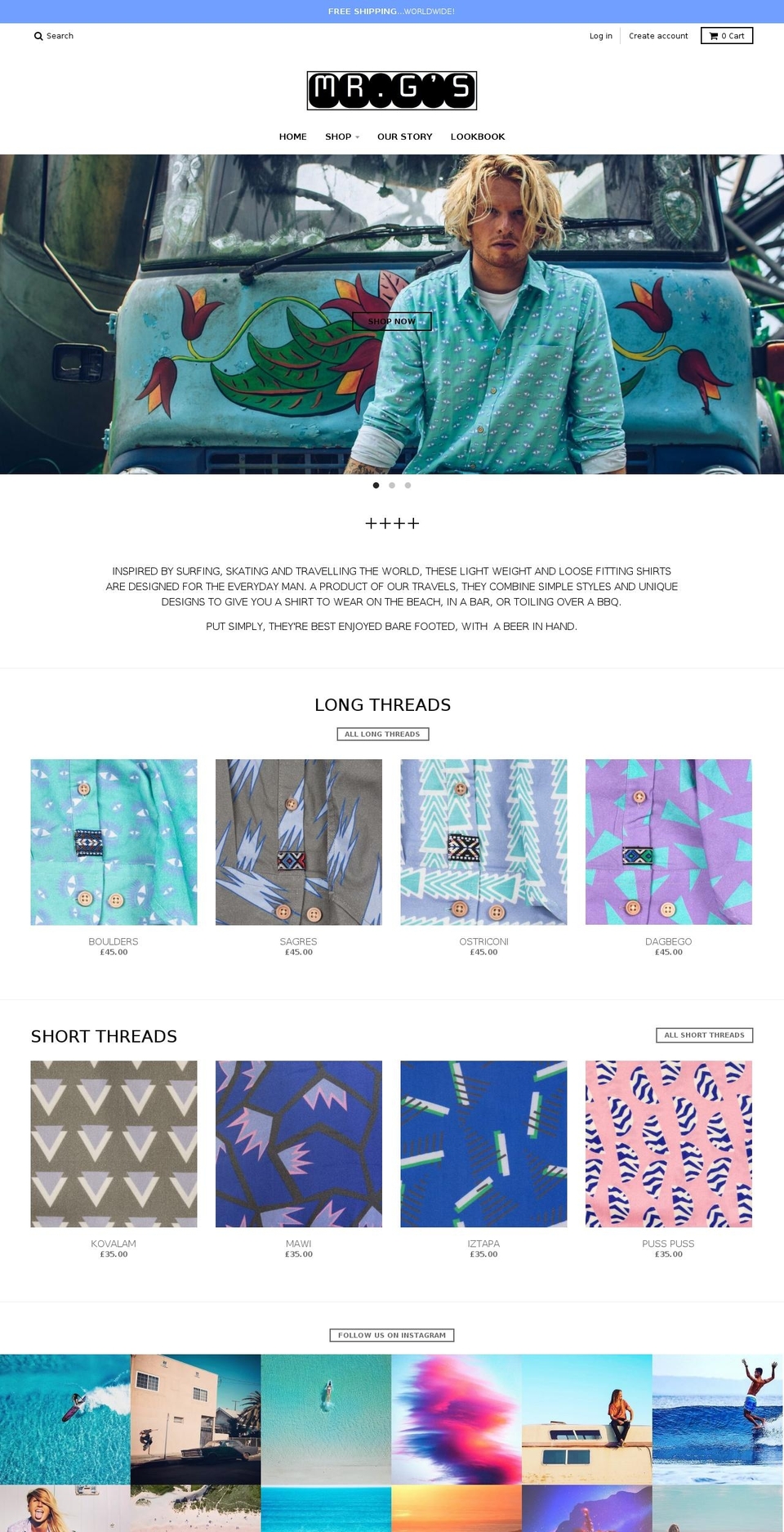 George Shopify theme site example mrgsdesigns.com