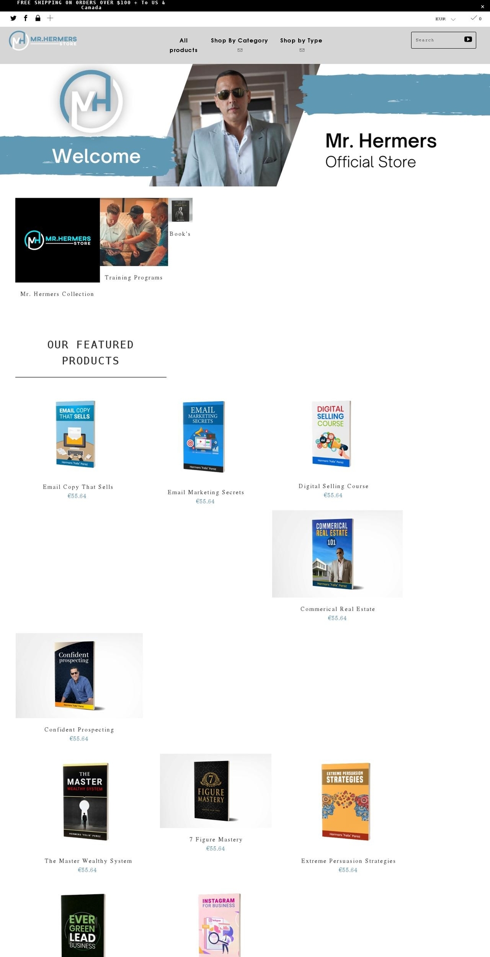 mrhermerstore.com shopify website screenshot
