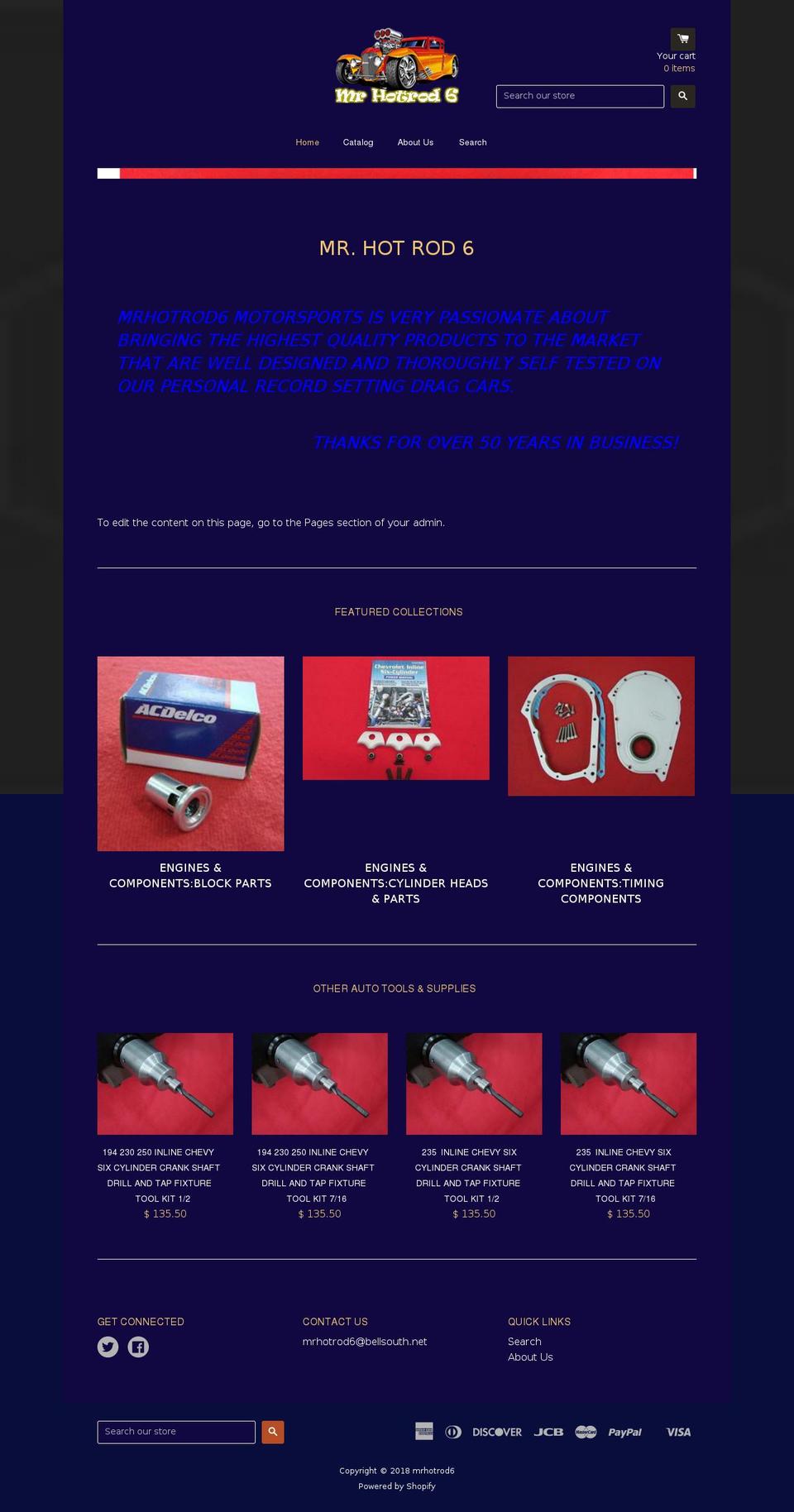 mrhotrod6.net shopify website screenshot
