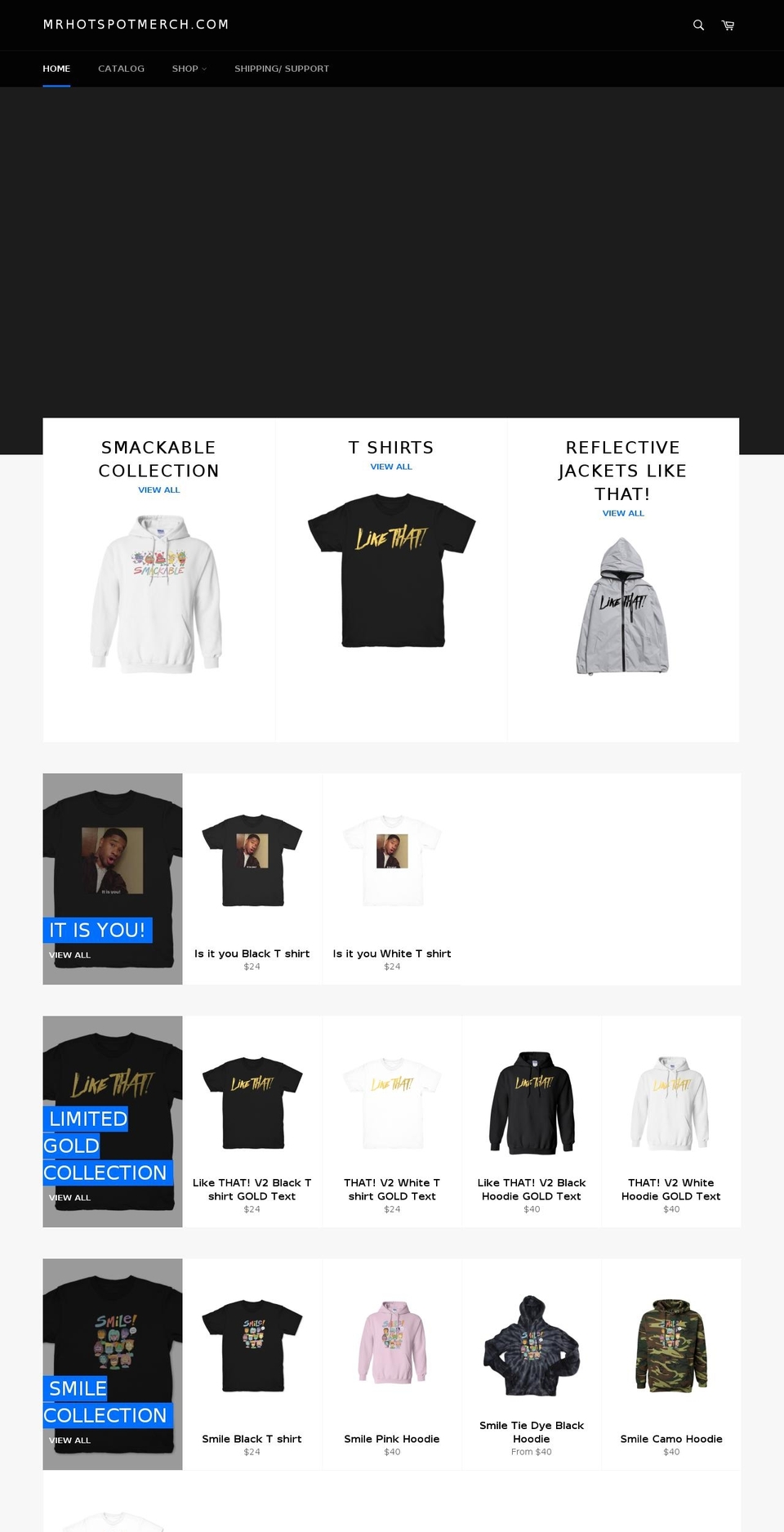 mrhotspotmerch.com shopify website screenshot