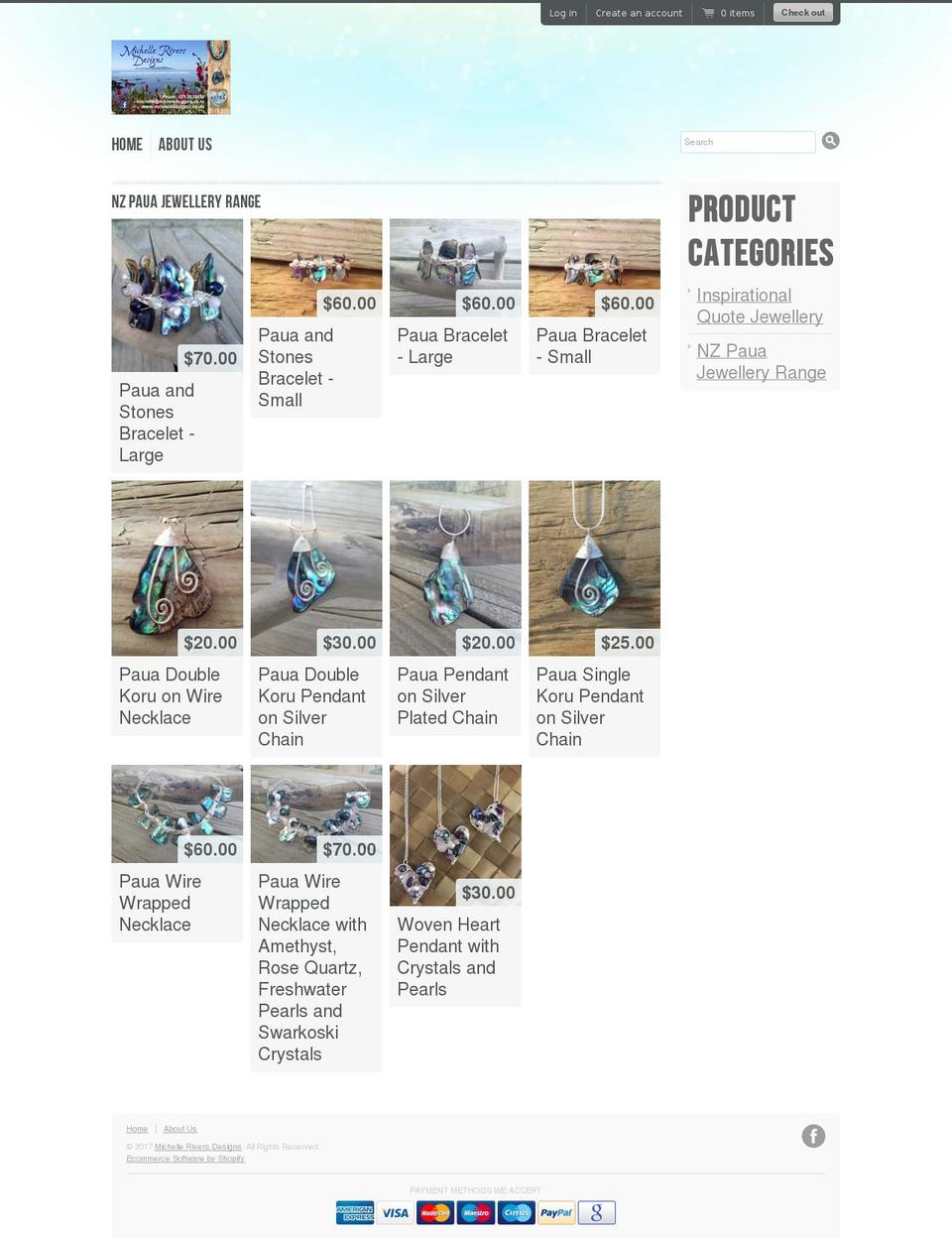 mriversdesigns.com shopify website screenshot