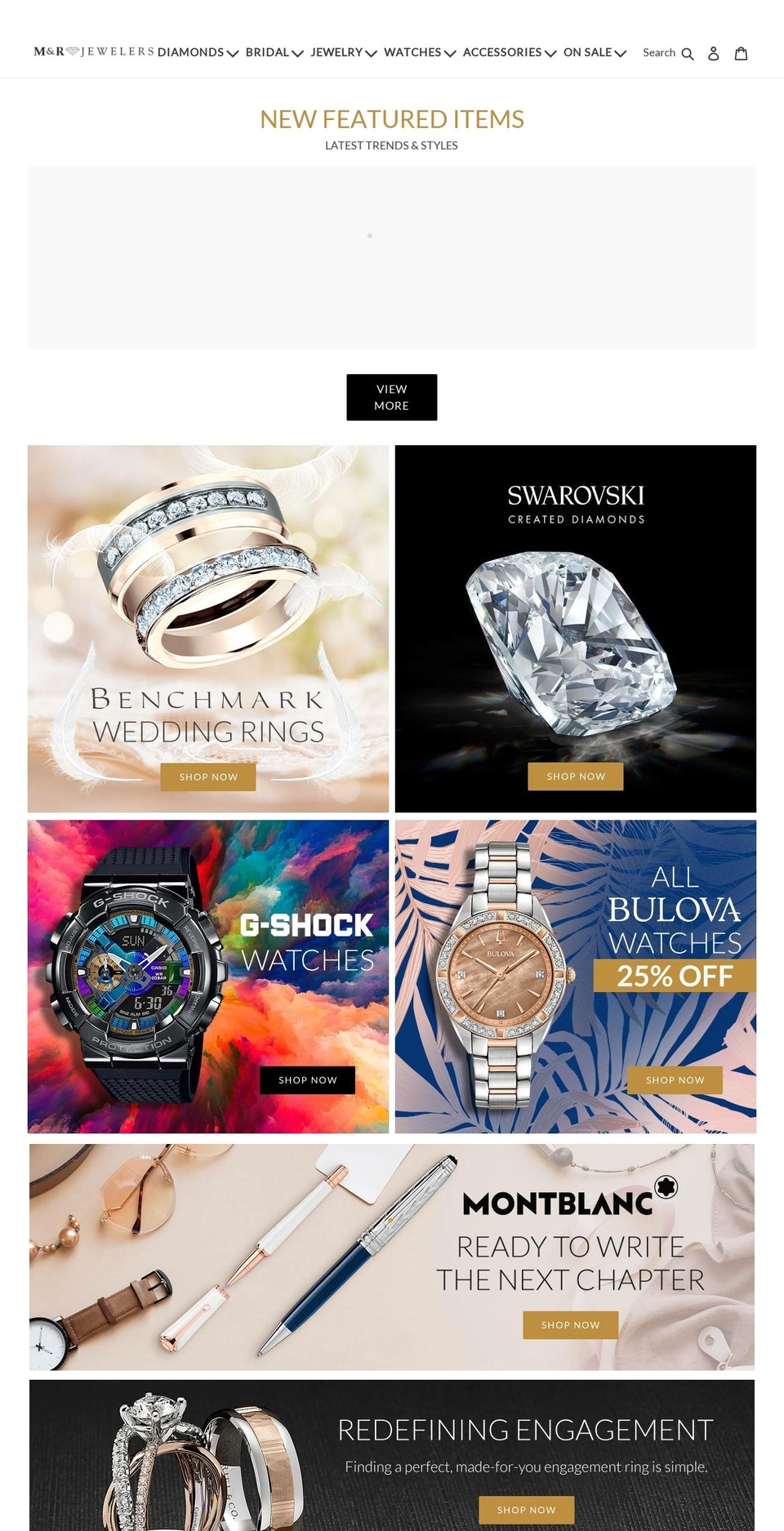 mrjewelersonline.com shopify website screenshot