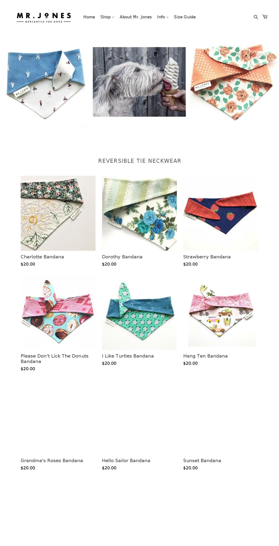 mrjonesmercantile.com — Shopify storefront screenshot