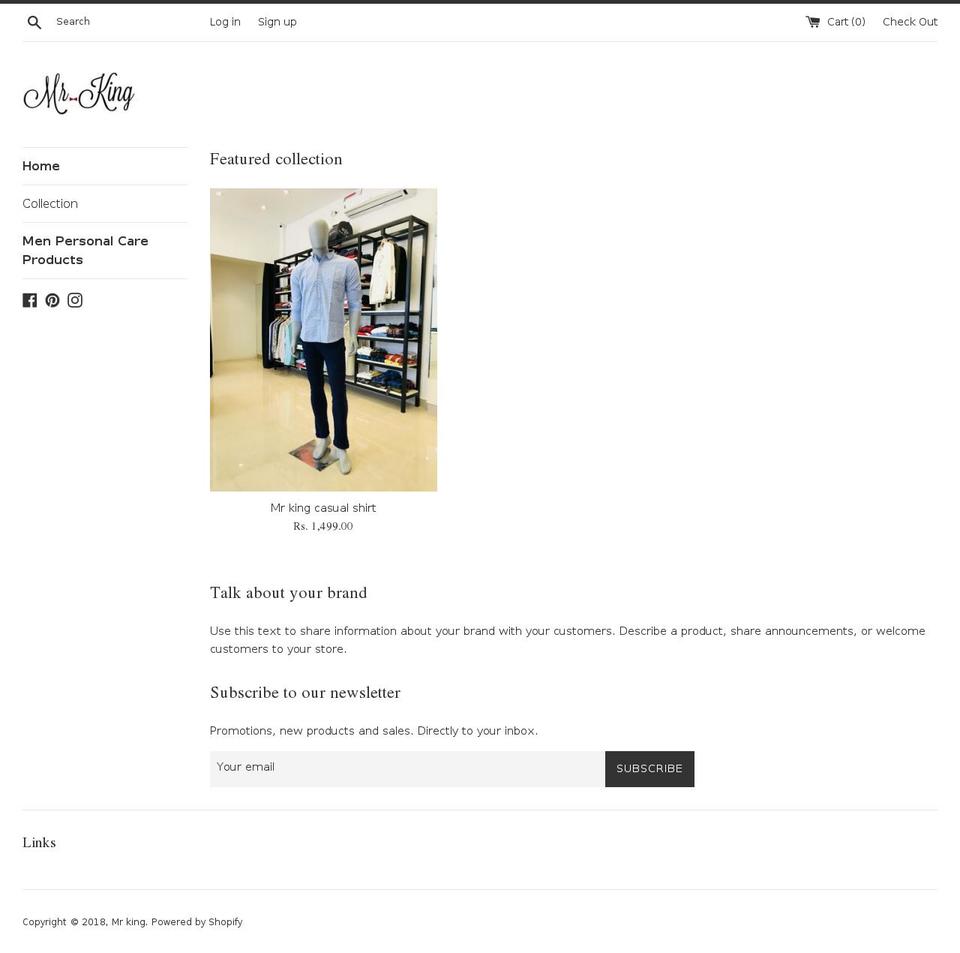 mrkingindia.com — Shopify storefront screenshot