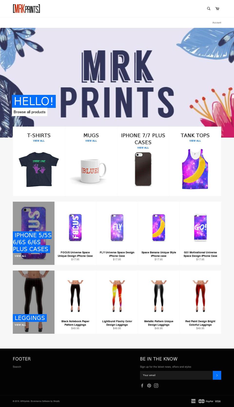 mrkprints.com shopify website screenshot