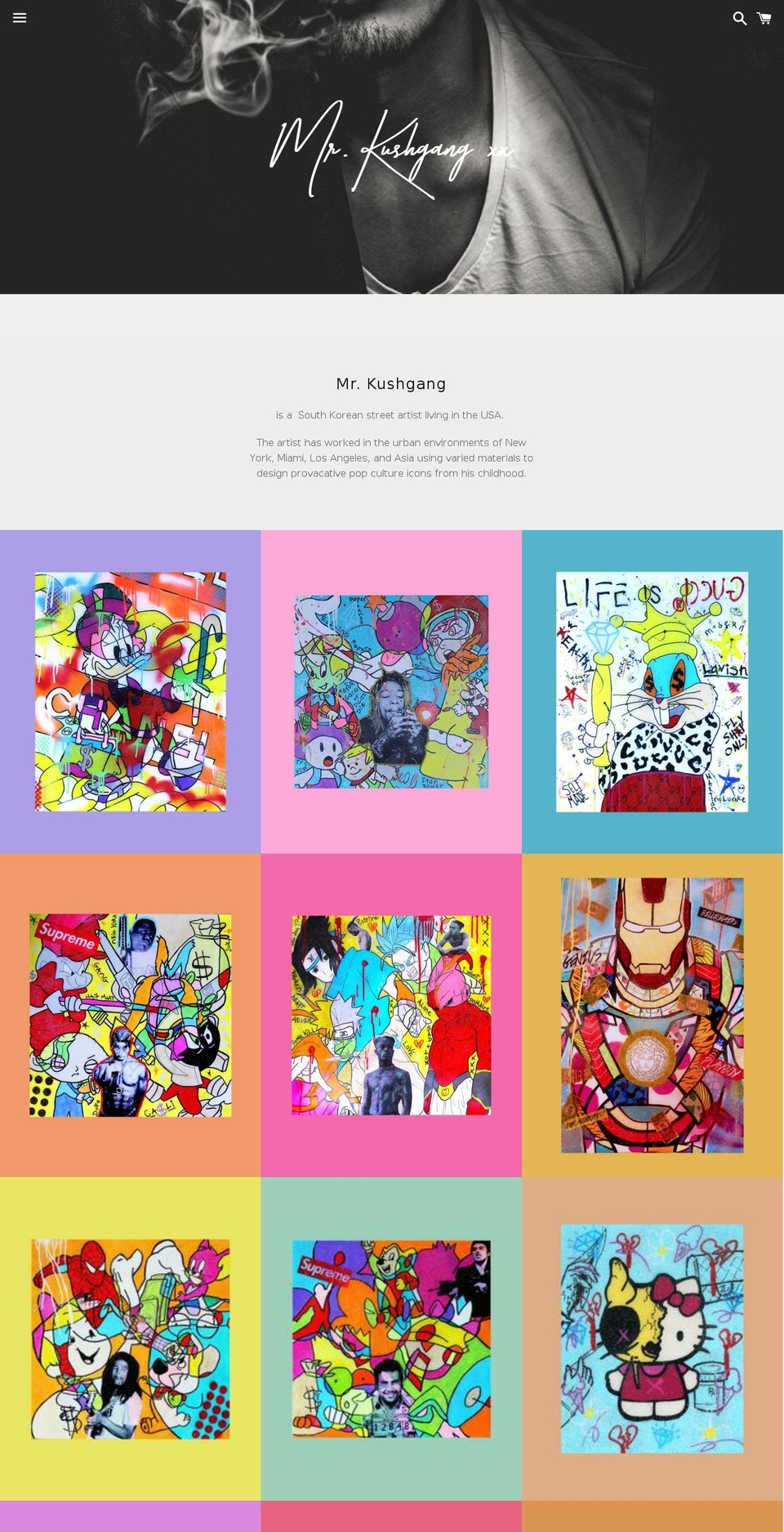 mrkushgang.com — Shopify storefront screenshot