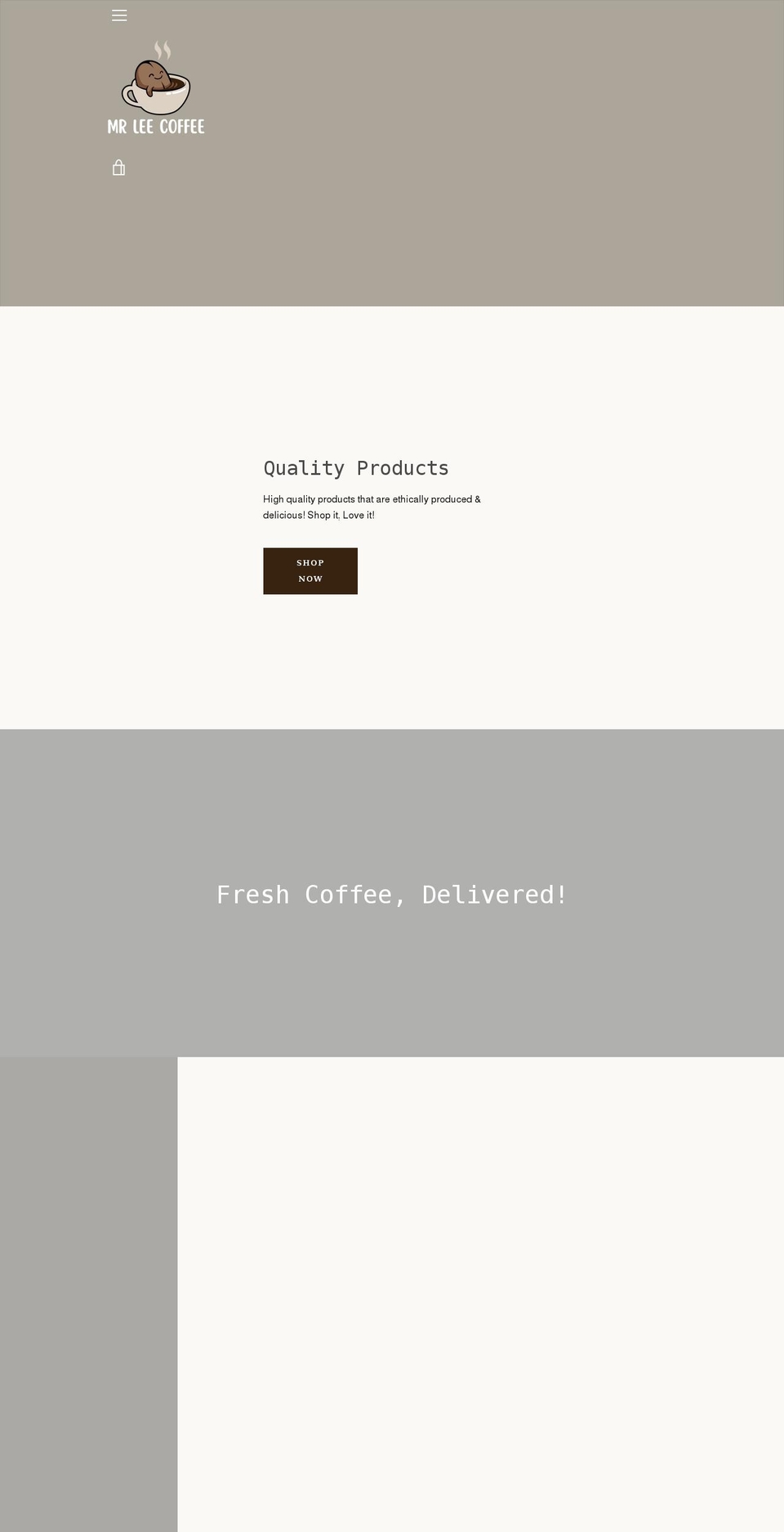 Dropshipsale Shopify theme site example mrleecoffee.com