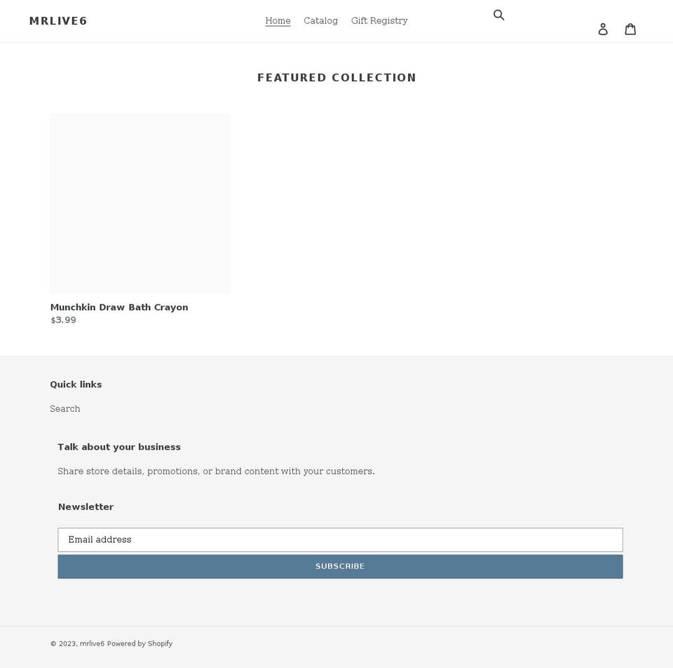 mrlive6.myshopify.com shopify website screenshot