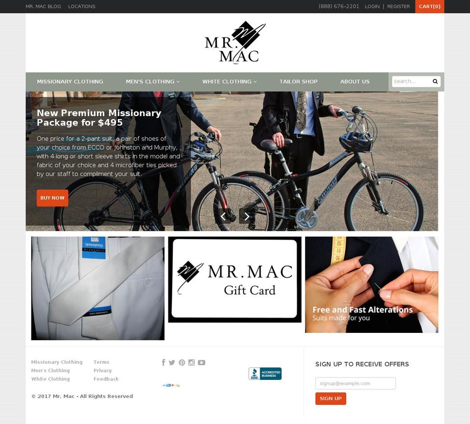 mrmacmall.com shopify website screenshot