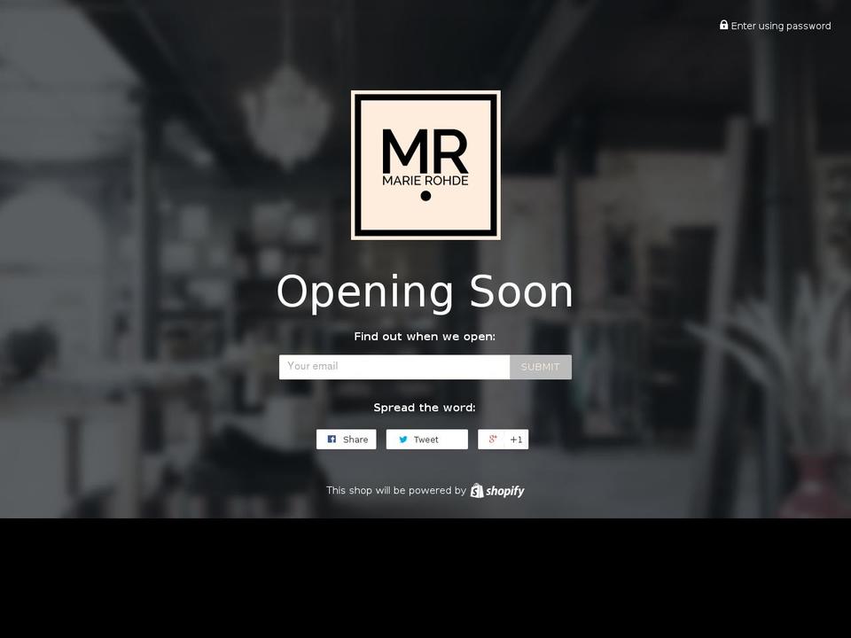 mrmarierohde.com shopify website screenshot