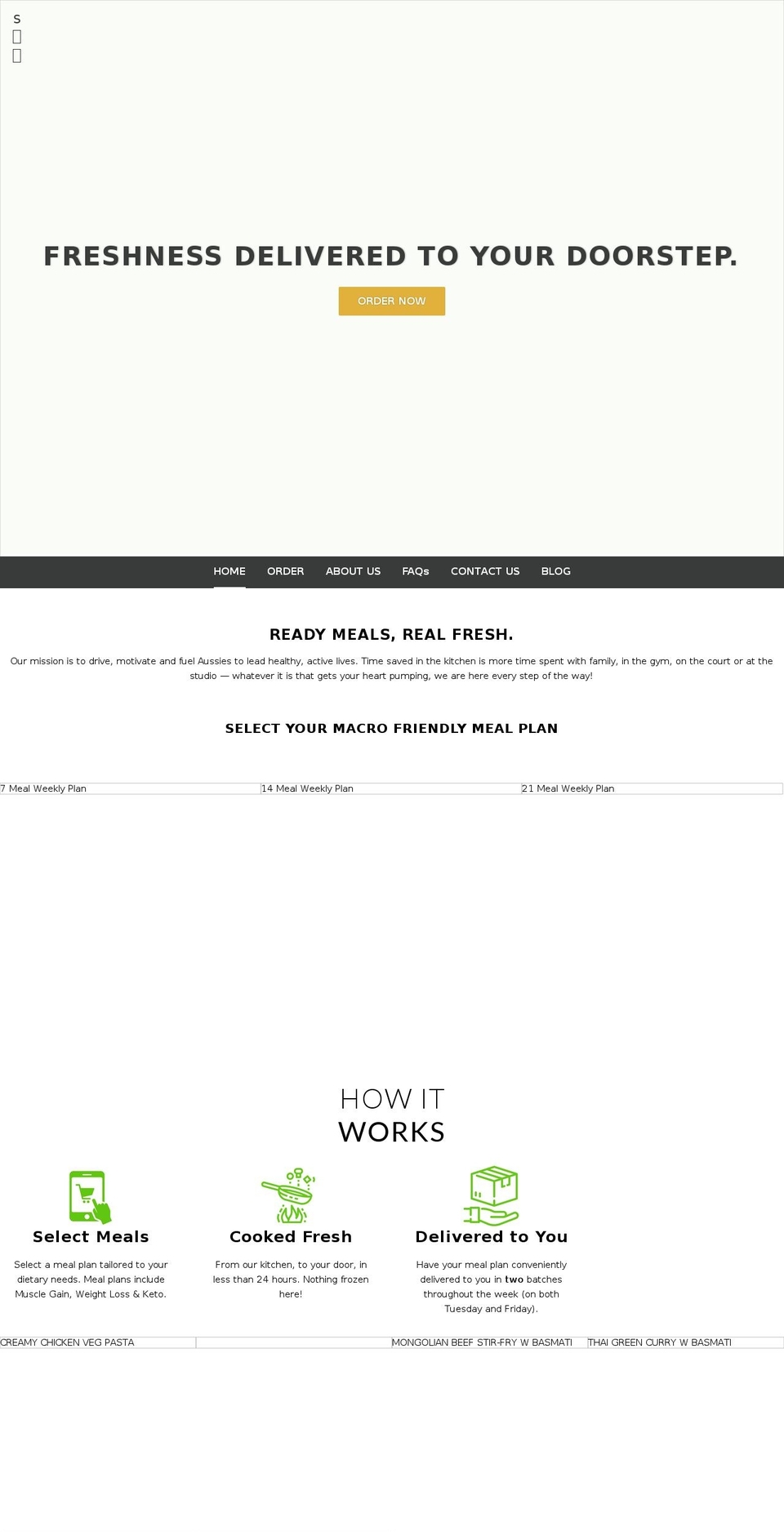 mrmeals.com.au shopify website screenshot