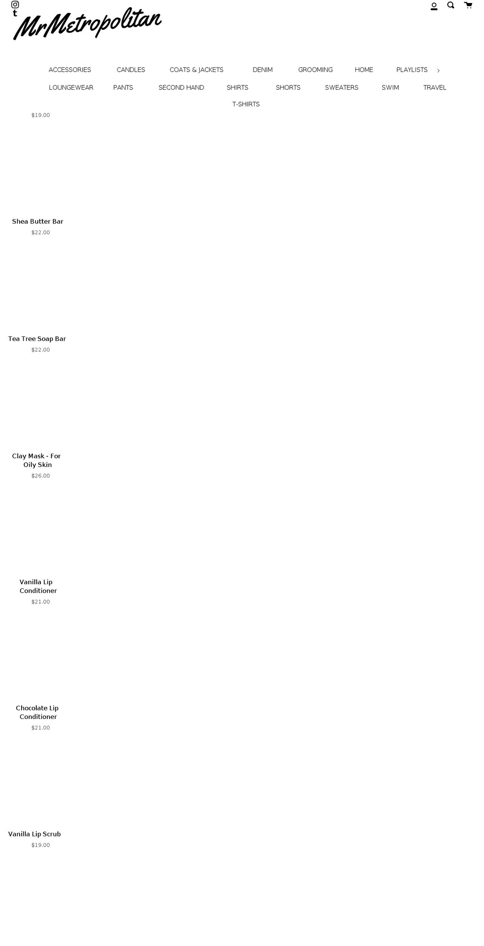 mrmetropolitan.com shopify website screenshot