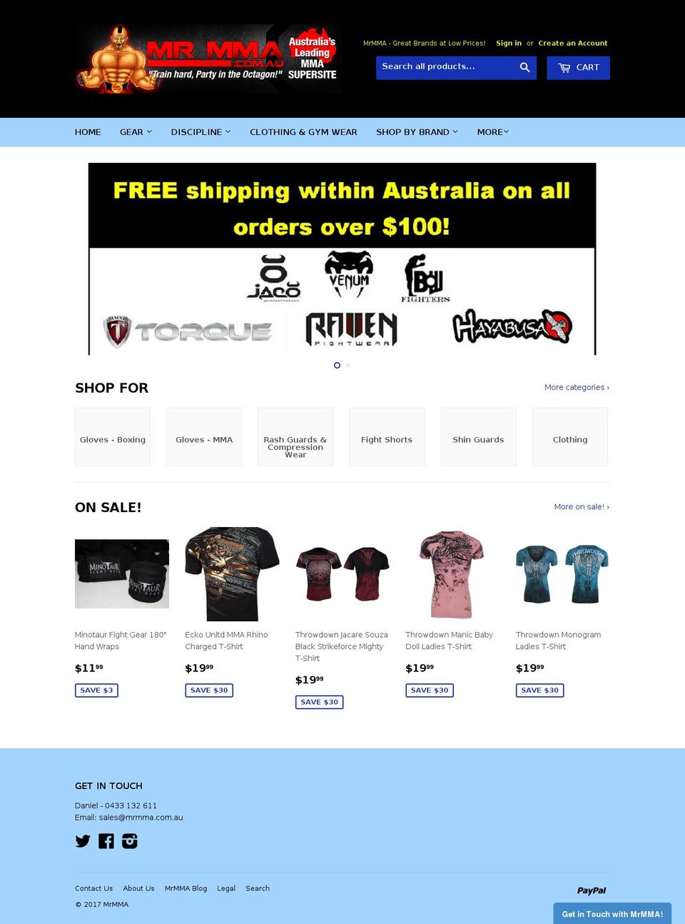 mrmma.com.au shopify website screenshot