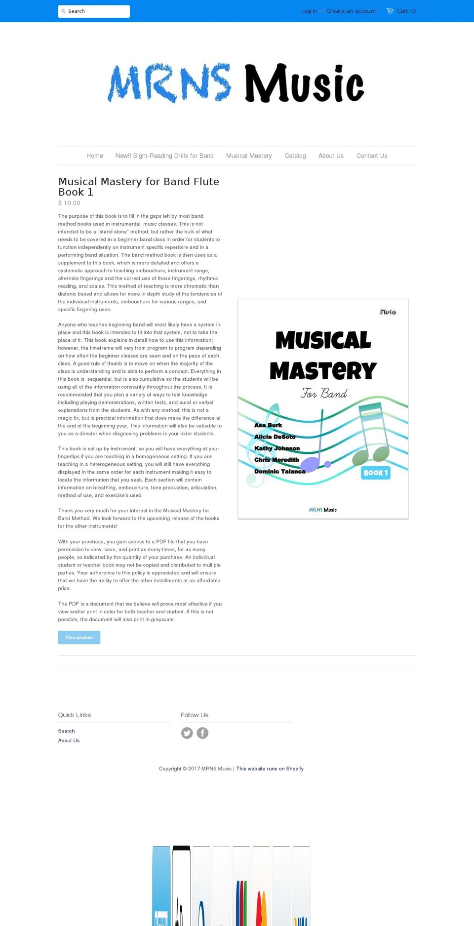 mrnsmusic.com shopify website screenshot