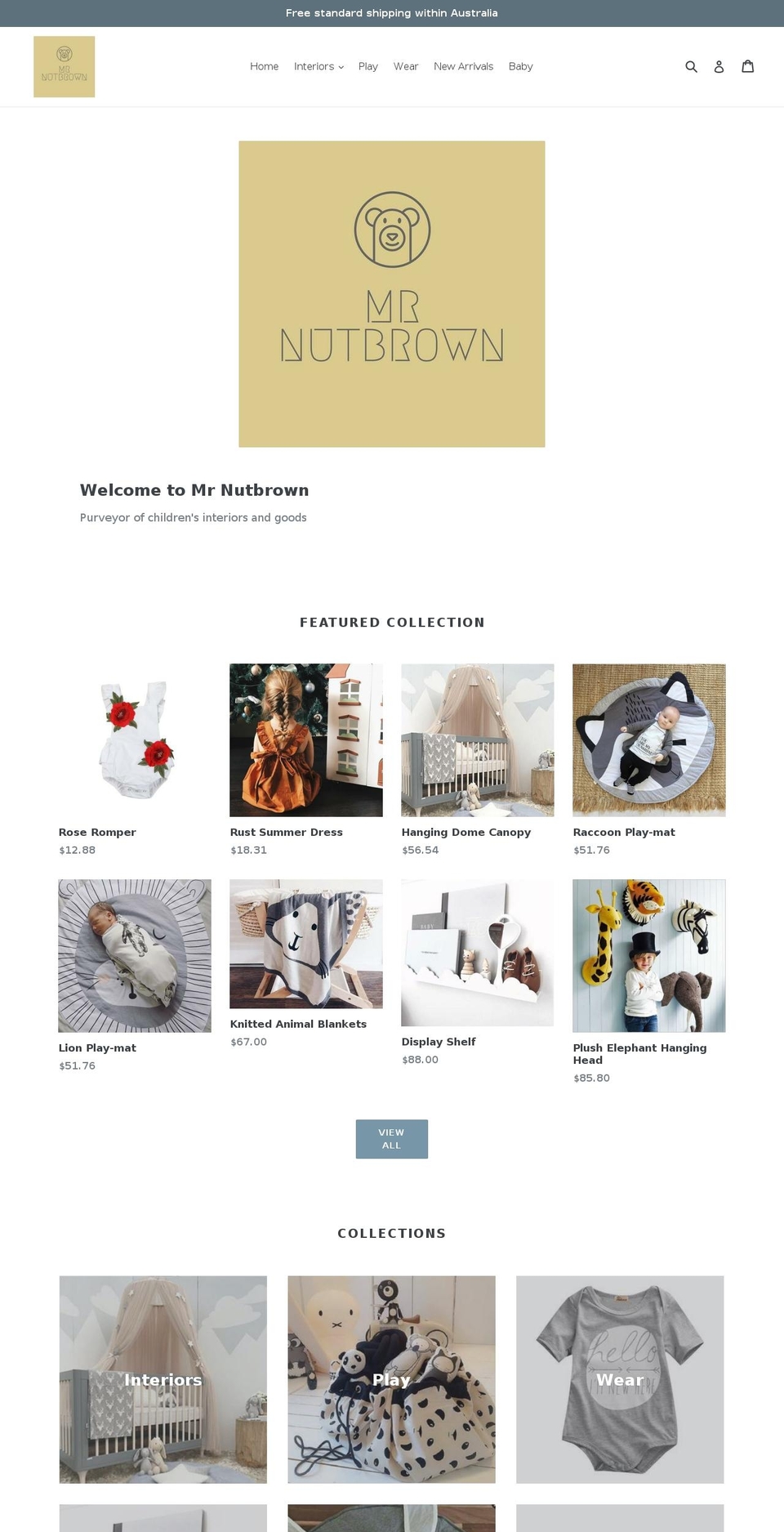 mrnutbrown.com — Shopify storefront screenshot