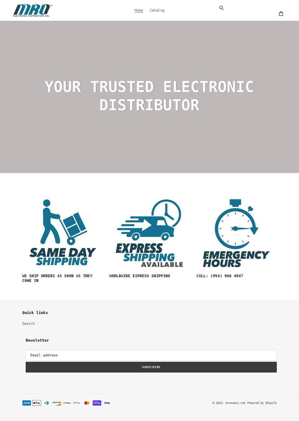 mrosemis.com shopify website screenshot